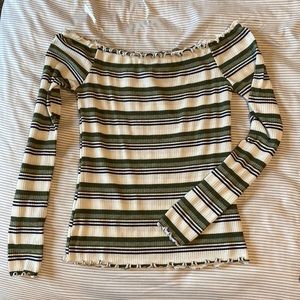 Charlotte Russe off the shoulder long sleeve